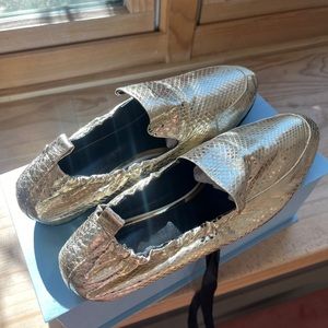 Lanvin women’s flats snakeskin size 40 brand new